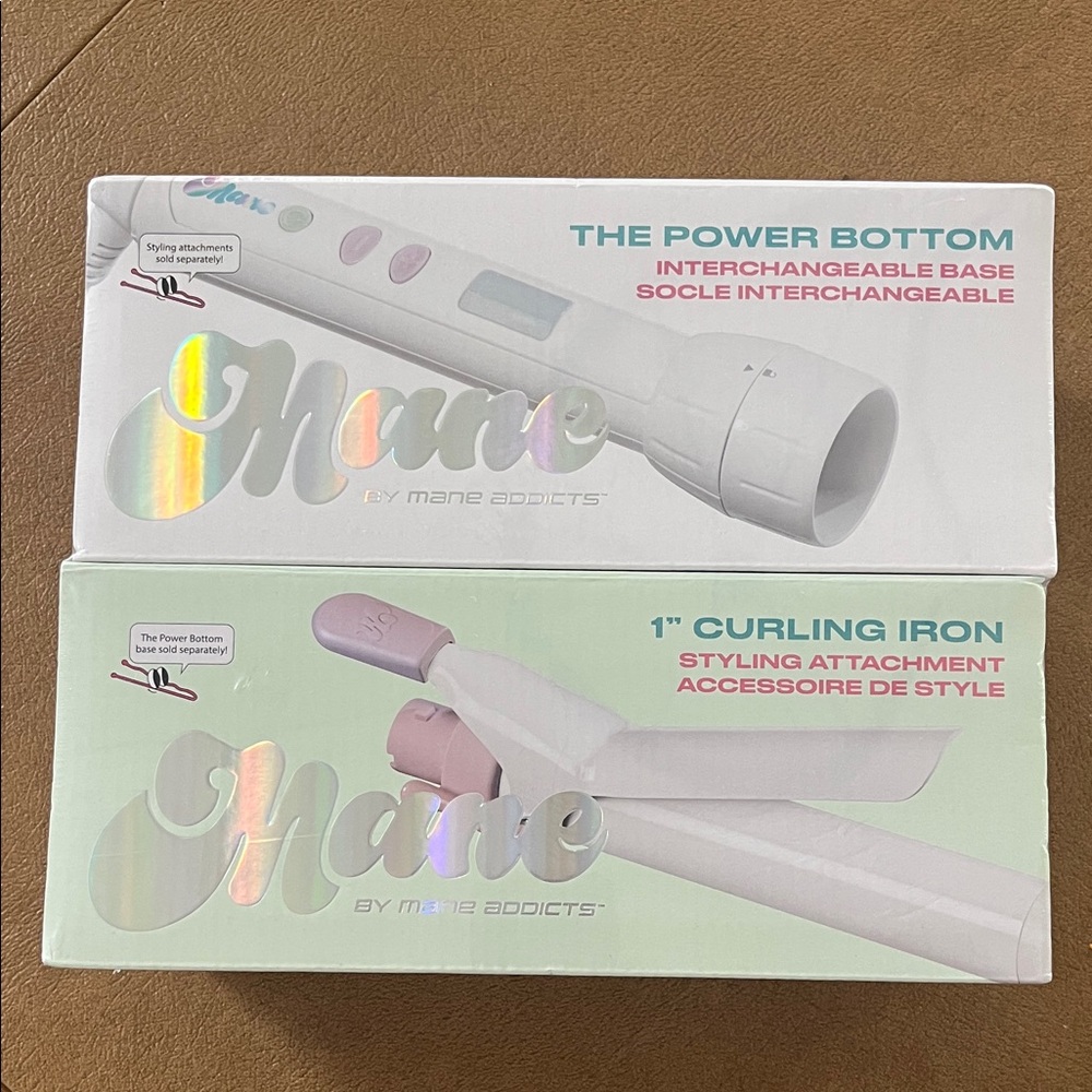 Mane the power curl kit 1” curling styling attachment + power bottom base